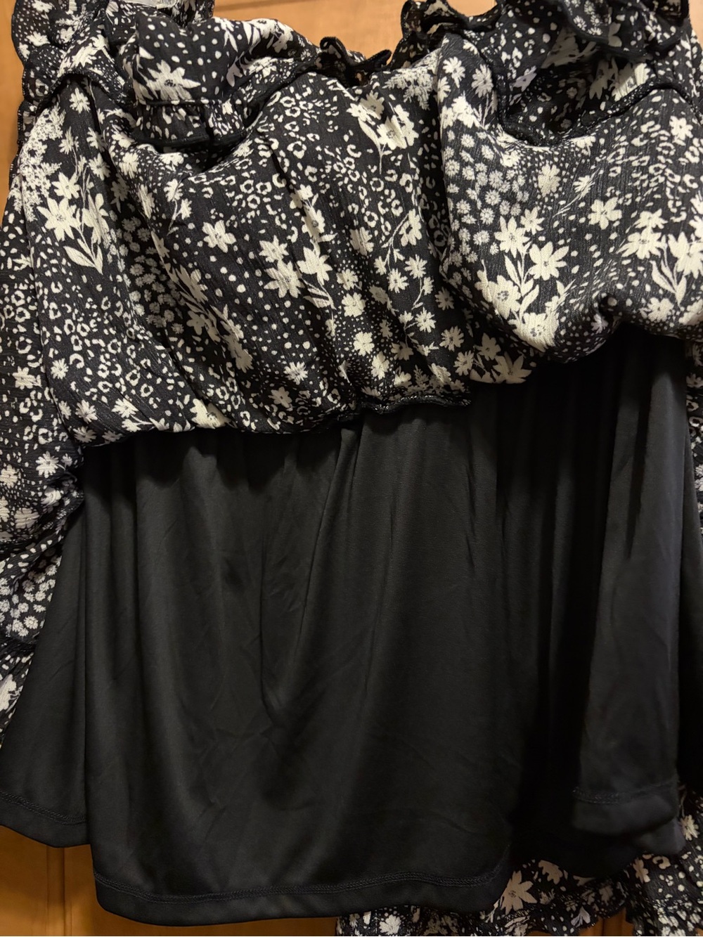 torrid Black Floral Ruffle Mini Skirt - Picture 3 of 8